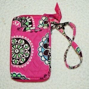VERA BRADLEY Pink Cupcake iPhone WRISTLET*Credit Card ID Holder Zip Wallet